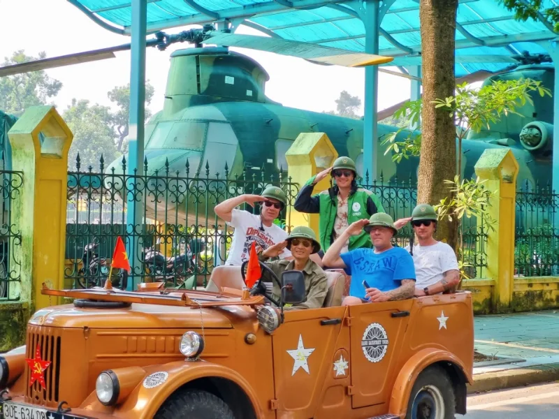 HANOI JEEP TOUR: Food and City Highlights hanoi army jeep tour